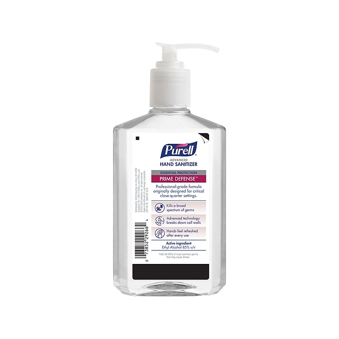 PURELL Prime Defense Advanced 85% Alcohol Gel Hand Sanitizer, 12