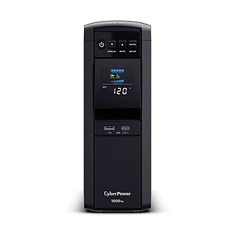 CyberPower PFC Sinewave 1500VA UPS, 12-Outlets, Black (CP1500PFCLCD)