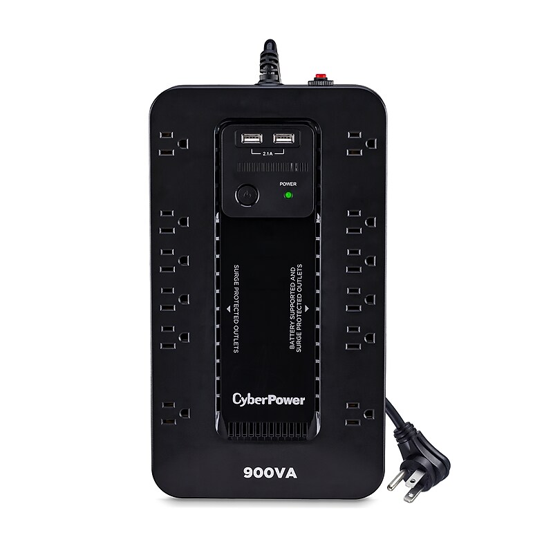 CyberPower Standby Series 900VA 12-Outlet UPS, Black (ST900U) image 1