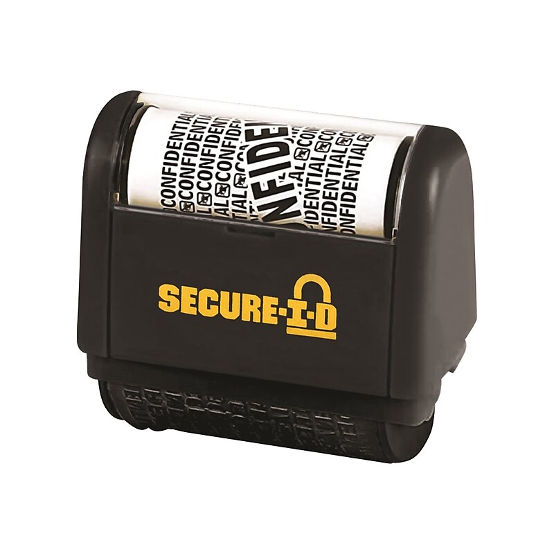 Cosco SecureID Roller Stamp, "Confidential", Black Ink (035510) image 1