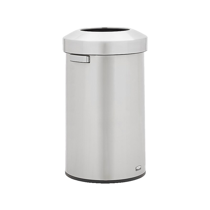 Rubbermaid Refine Stainless Steel Indoor Trash Can with Open Lid, 23 Gallon, Silver (2147584) image 1