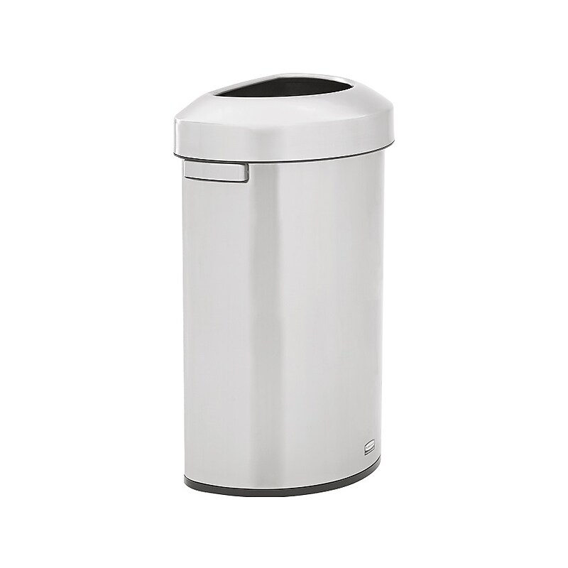 Rubbermaid Refine Stainless Steel Indoor Trash Can with Open Lid, 21 Gallon, Silver (2147582) image 1