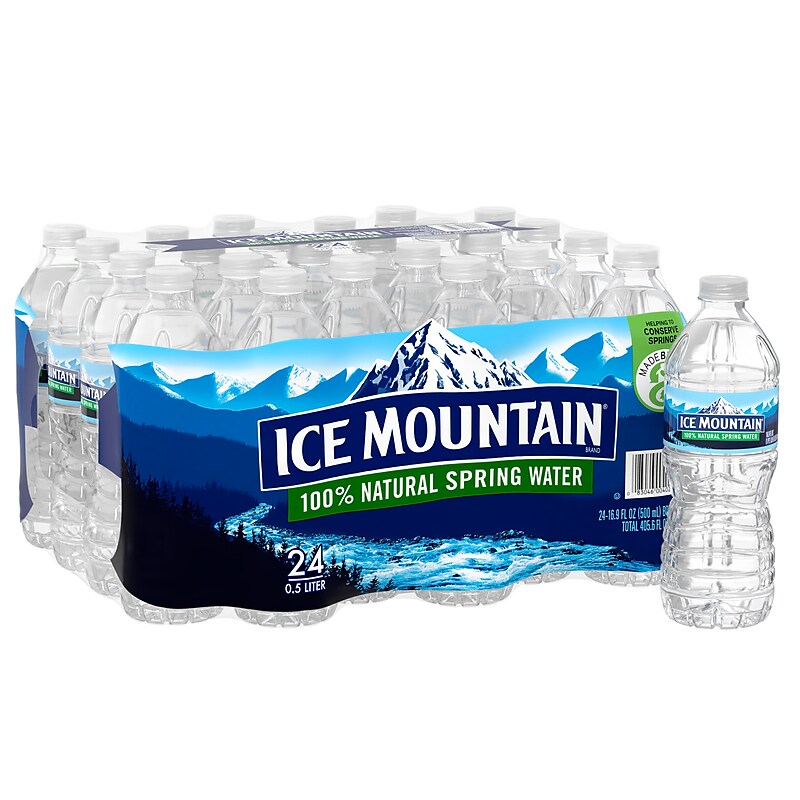 Ice Mountain 100% Natural Spring Water, 16.9 oz., 24/Carton (12119419) image 1