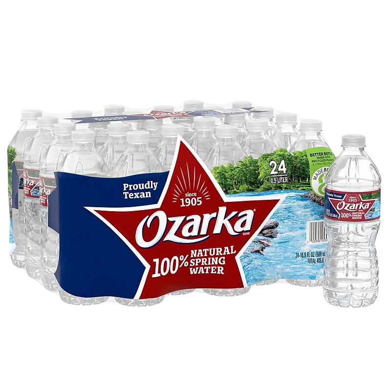 Ozarka 100% Natural Spring Water, Regular Flavor, 16.9 oz.,  24/Carton (11476724) image 1