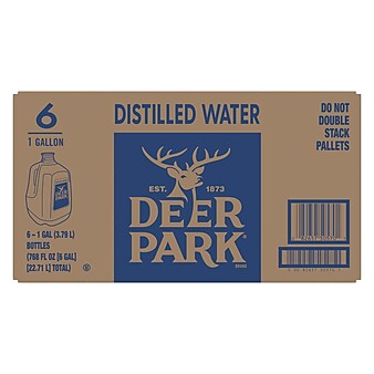 Deer Park Distilled Water, 1-Gallon Plastic Jugs, 6/Carton (11475171)