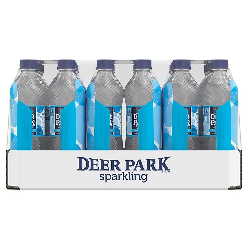 Deer Park Simply Bubbles Sparkling Spring Water, 16.9 oz. Bottles, 24/Carton (12349500) image 1