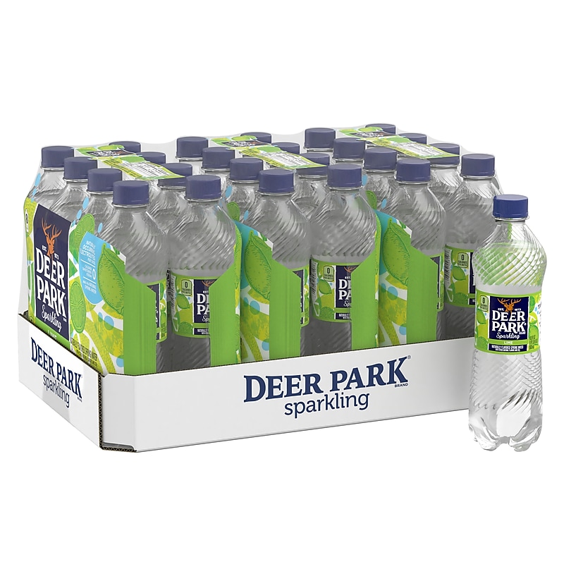 Deer Park Sparkling Water, Zesty Lime, 16.9 oz. Bottles, 24/Carton (12349502) image 1