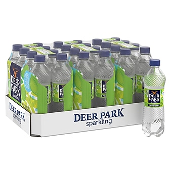 Deer Park Sparkling Water, Zesty Lime, 16.9 oz. Bottles, 24/Carton (12349502)