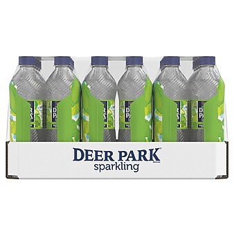 Deer Park Sparkling Water, Zesty Lime, 16.9 oz. Bottles, 24/Carton (12349502)