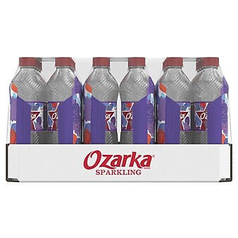 Ozarka Sparkling Water, Triple Berry, 16.9 oz. Bottles, 24/Carton (12349551)