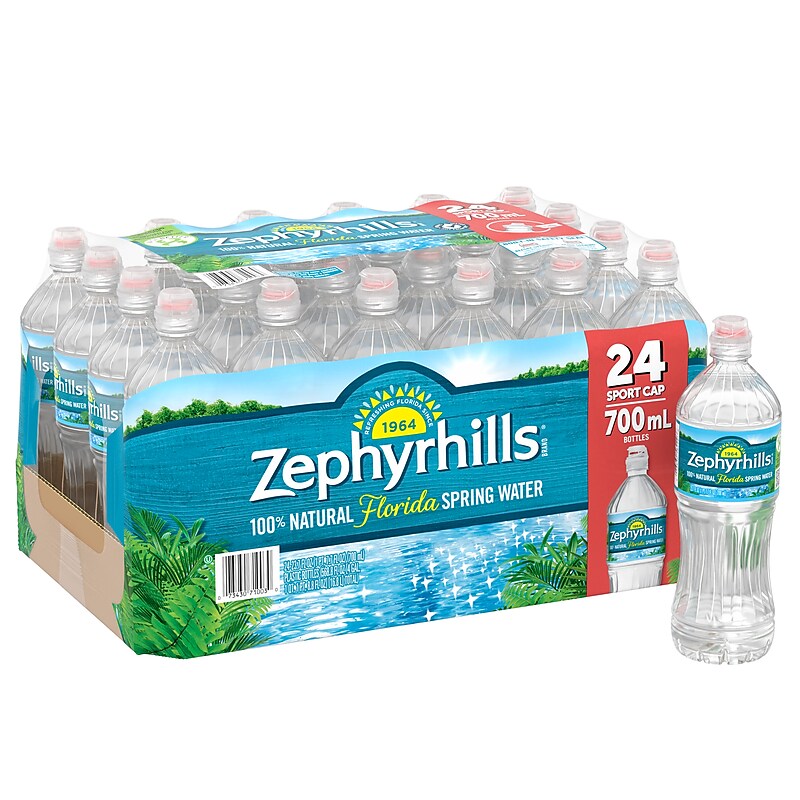 Zephyrhills Sport Cap 100% Natural Spring Water, 23.7 oz., 24/Carton (12087206) image 1