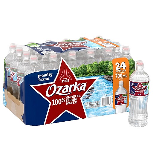 Ozarka 100 Natural Spring Water, Regular Flavor, 700ml Bottles with