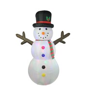 LB International 8' Inflatable Lighted Twinkle Snowman Christmas Yard Art...