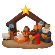 Northlight 6.5' Inflatable Nativity Scene Lighted Christmas Yard Art...