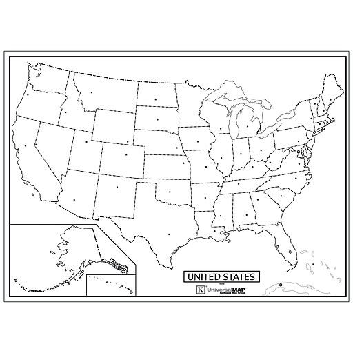kappa map laminated us outline rolled map 40 w x 28 h uni15016 staples