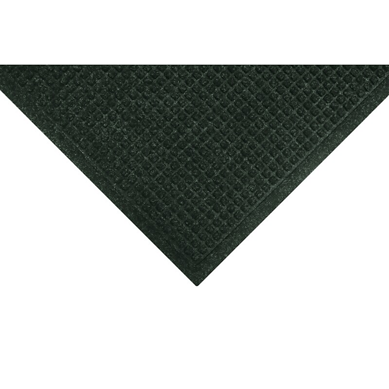 M + A Matting WaterHog Squares Fashion Mat, Universal Cleated , 4' x 20',Evergreen (28059420070) image 1