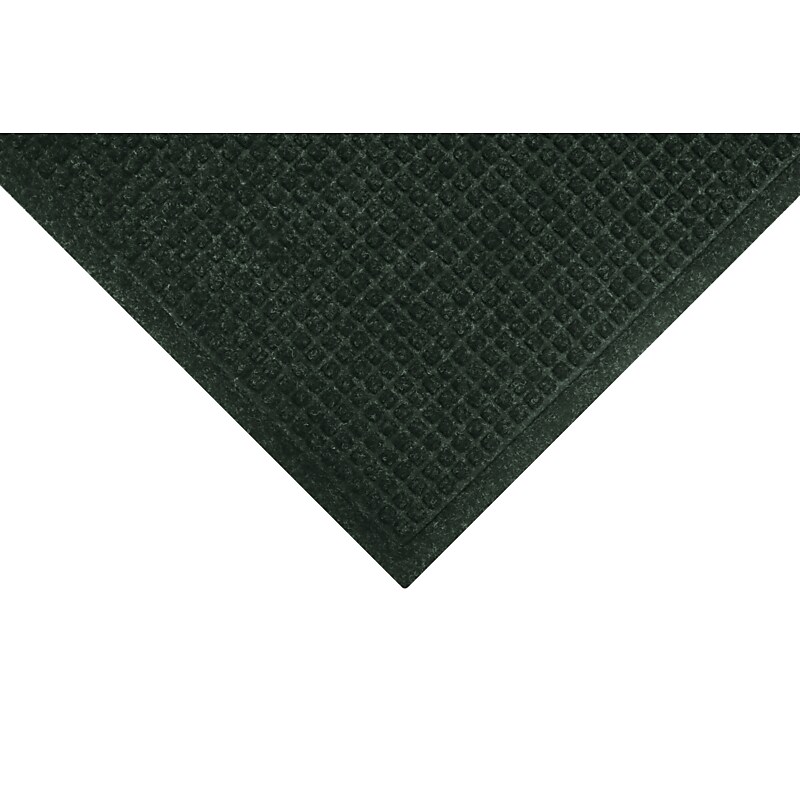M+A Matting WaterHog Squares Fashion Mat, Universal Cleated, 6' x 8', Evergreen (2805968070) image 1