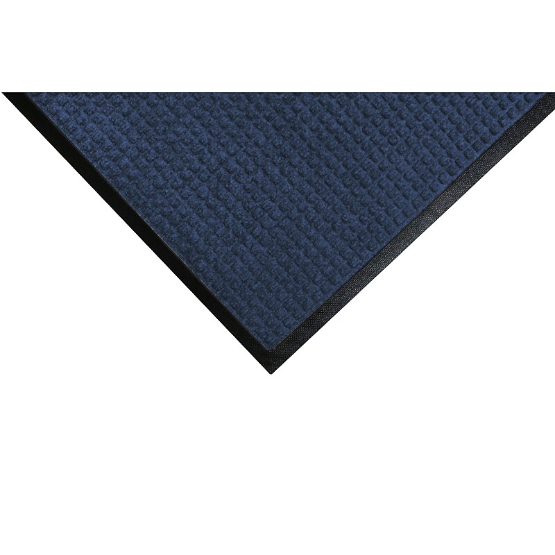 M+A Matting WaterHog Squares Classic Mat, Universal Cleated, 4' x 10', Navy (20061410070) image 1