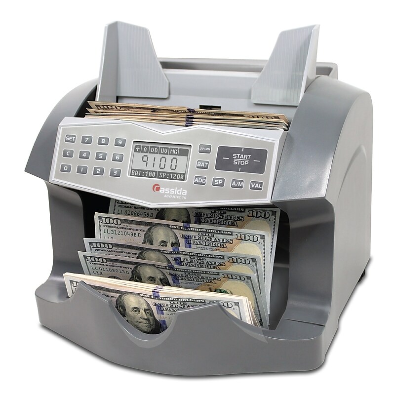 Cassida Advantec HD Bill Counter, Gray (75UM) image 1