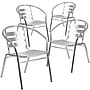 Flash Furniture Aluminum Stacking Indoor-Outdoor Chairs, 4/Pack (4TLH017B)~#|#~sp124436424_sc7