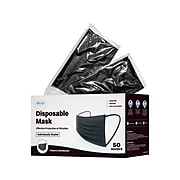 WeCare 3-ply Disposable Face Mask, Adult, Black, 50/Box (WMN100006)