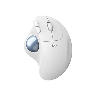 Logitech M575 Ergonomic Wireless Trackball Mouse, Off-White (910-005868)