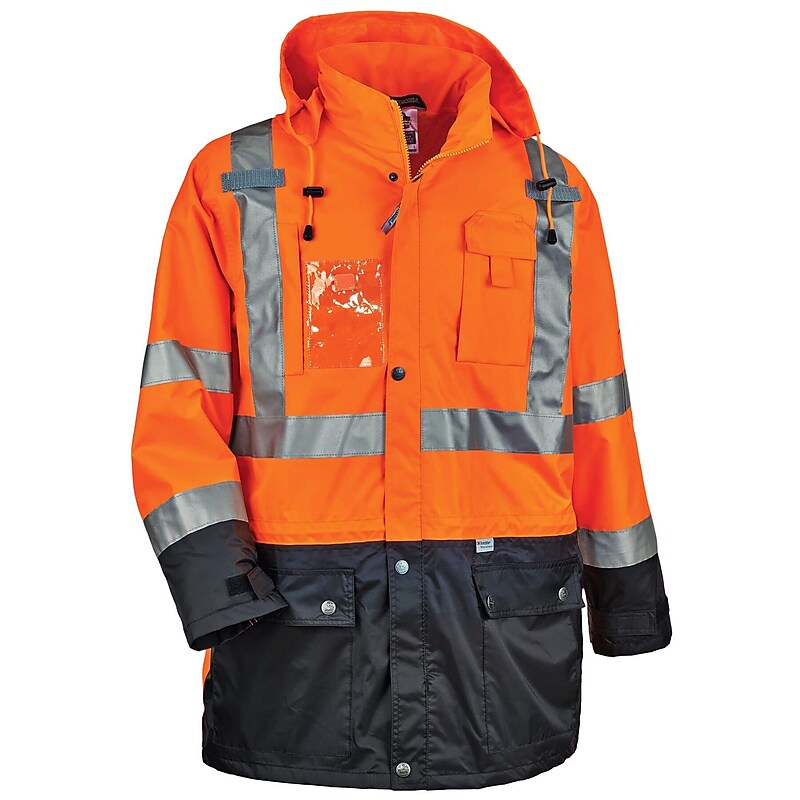 GloWear 8386 Outer Shell Jacket, ANSI Class R3, Orange, 4XL (25468) image 1