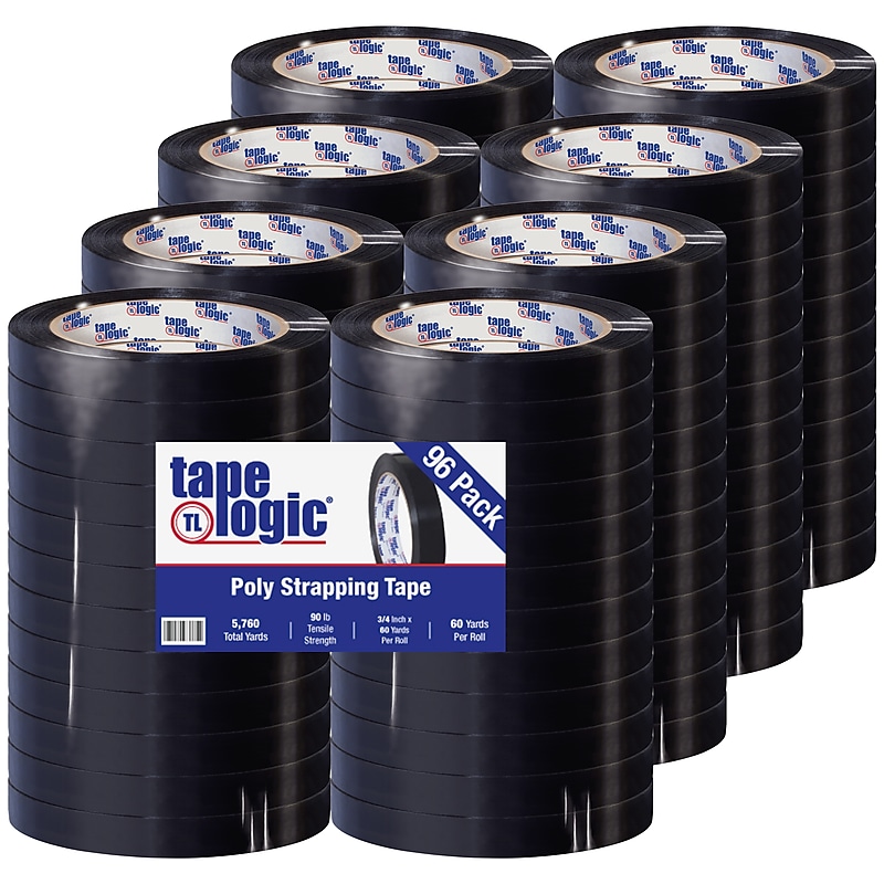 Tape Logic .75"W x 60 Yards Strapping Tape, 96 Pack (T976197) image 1
