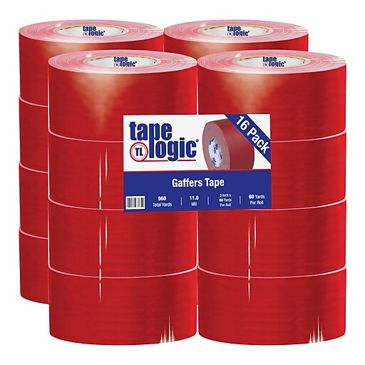 Black Tape Logic® 11 Mil Gaffers Tape 3 PACK 4" x 60 yds 