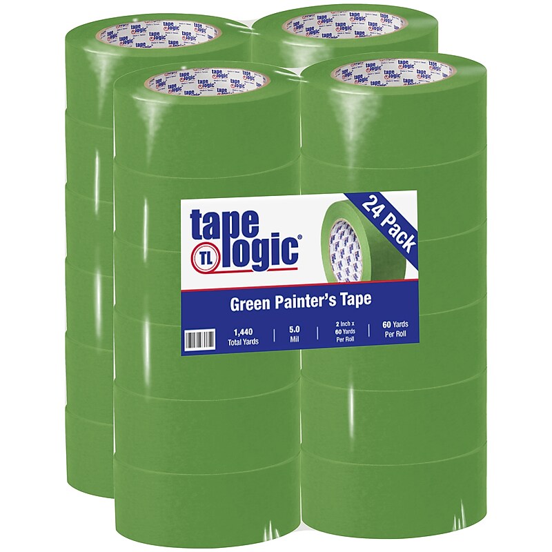Tape Logic™ 2" x 60 Yards Painters Tape, Green, 24/Case (T9373200) image 1