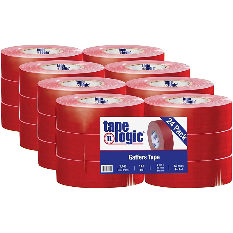 Tape Logic 2" x 60 yds. x 11 mil Gaffers Tape,  Red, 24/Carton image 1