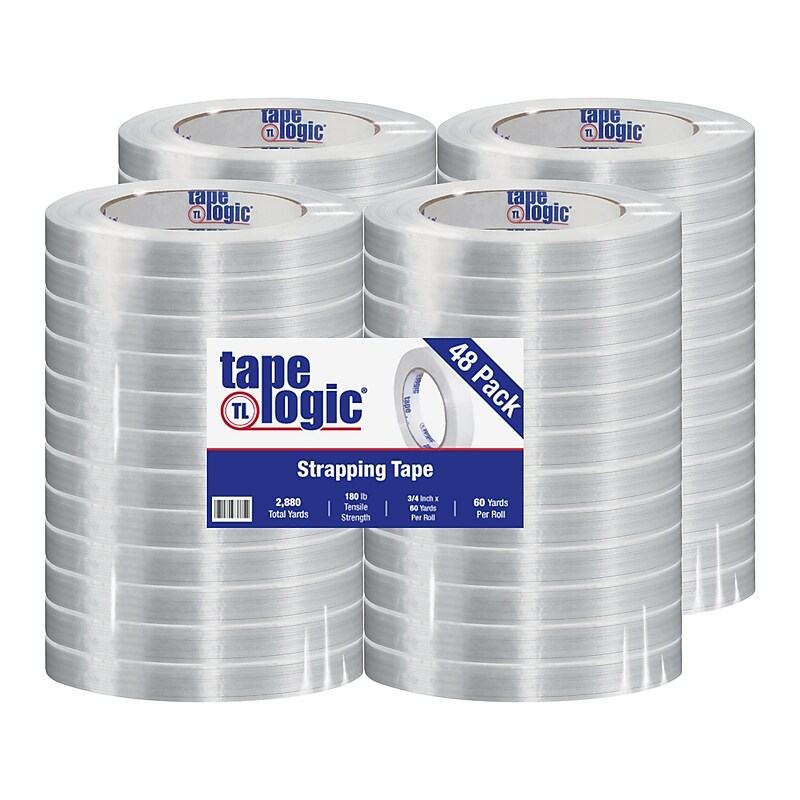 Tape Logic® 1400 Strapping Tape, 3/4" x 60 yds., Clear, 48/Case (T9141400) image 1