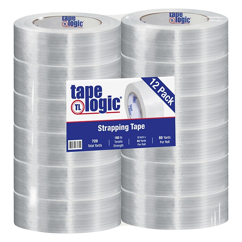 Tape Logic® 1400 Strapping Tape, 2" x 60 yds., Clear, 12/Case (T917140012PK) image 1