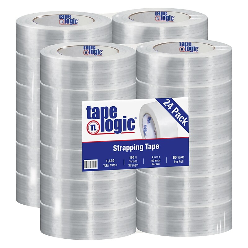 Tape Logic® 1400 Strapping Tape, 2" x 60 yds., Clear, 24/Case (T9171400) image 1