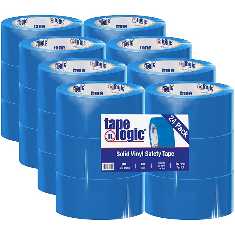 Tape Logic Vinyl Safety Tape, Solid Blue, 2" x 36 yds., 24/Case (T9236B) image 1