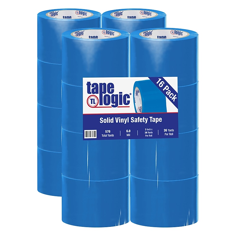 Industrial Vinyl Safety Tape, Solid Blue, 3" x 36yds., 16/Case image 1
