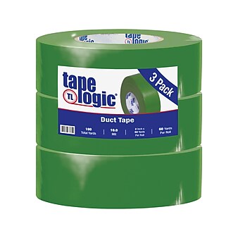 Tape Logic Duct Tape, 10 Mil, 2" x 60 yds., Green, 3/Case (T987100G3PK)