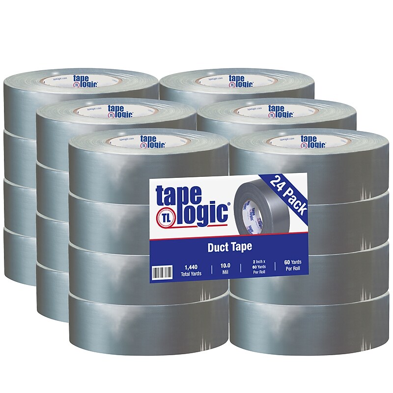 Tape Logic® Duct Tape, 10 Mil, 2" x 60 yds., Silver, 24/Case (T987100S) image 1