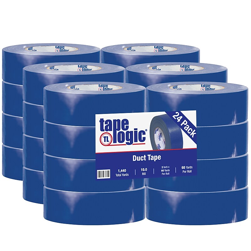 Tape Logic® Duct Tape, 10 Mil, 2" x 60 yds., Blue, 24/Case (T987100BLU) image 1