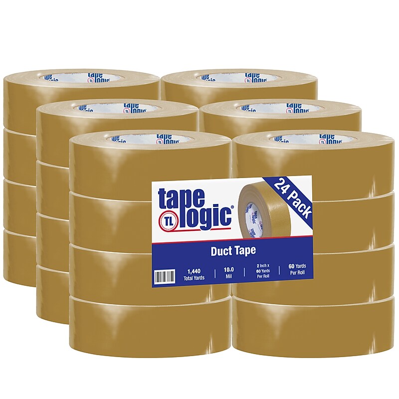 Tape Logic® Duct Tape, 10 Mil, 2" x 60 yds., Beige, 24/Case (T987100BE) image 1