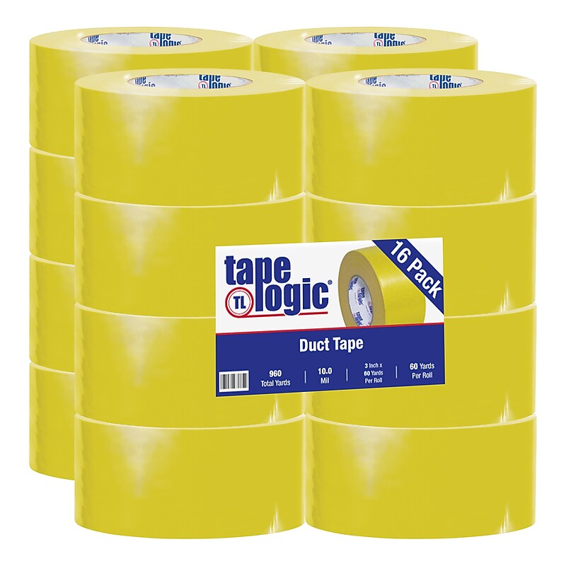 Tape Logic™ 10 mil Duct Tape, 3" x 60 yds, Yellow, 16/Pack image 1