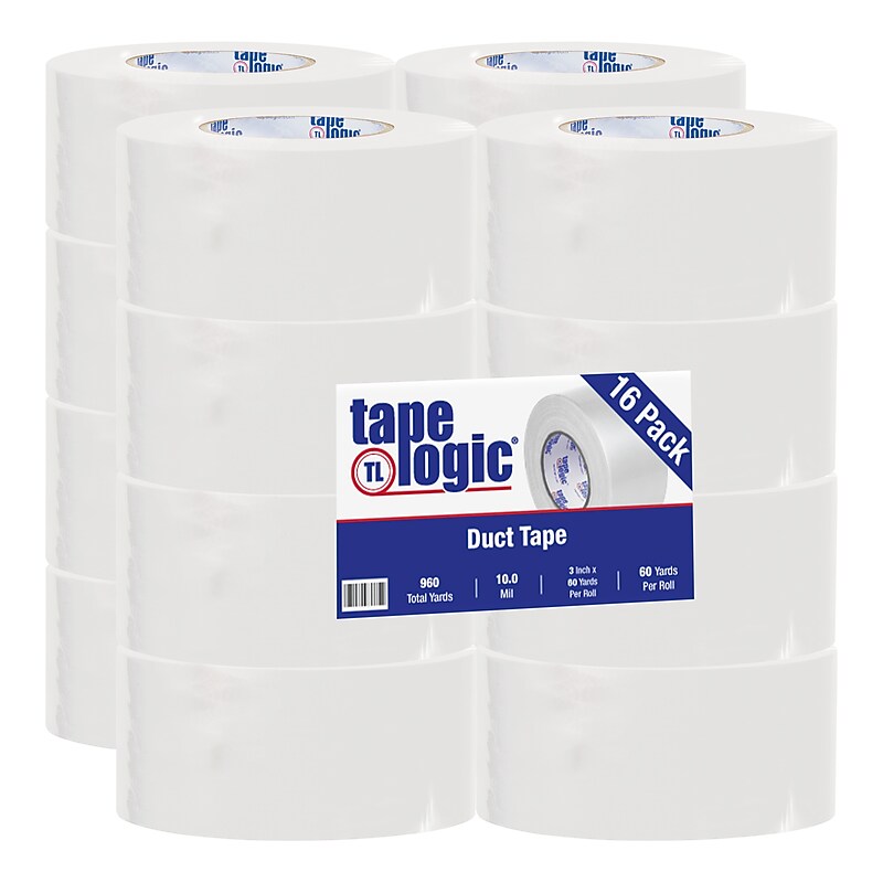Tape Logic™ 10 mil Duct Tape, 3" x 60 yds, White, 16/Pack image 1
