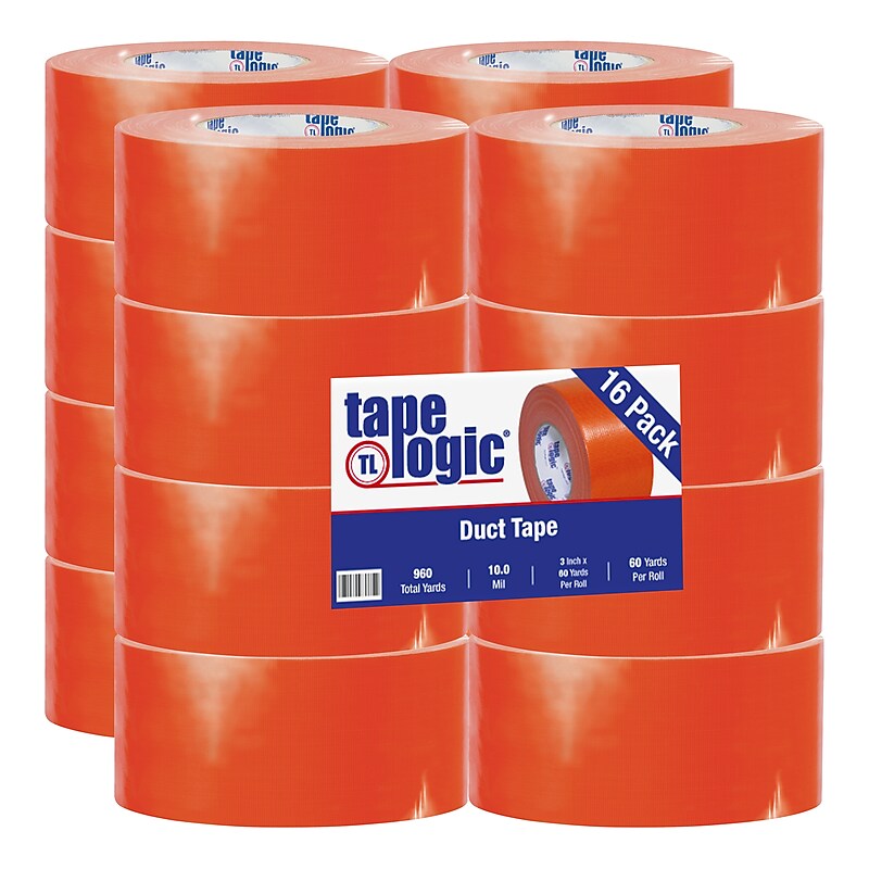 Tape Logic™ 10 mil Duct Tape, 3" x 60 yds, Orange, 16/Pack image 1