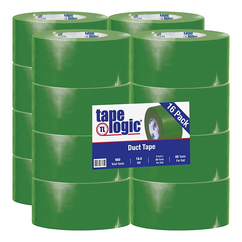 Tape Logic™ 10 mil Duct Tape, 3" x 60 yds, Green, 16/Pack image 1
