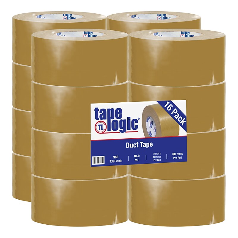 Tape Logic™ 10 mil Duct Tape, 3" x 60 yds, Beige, 16/Pack image 1