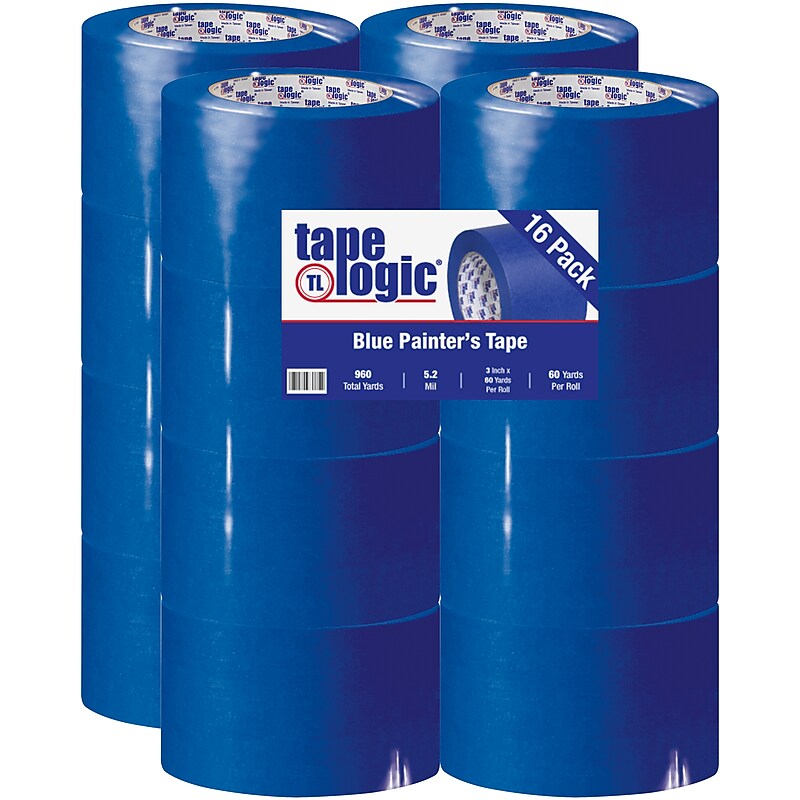 Tape Logic® 3000 Painter's Tape, 5.2 Mil, 3" x 60 yds., Blue, 16/Case (T9383000) image 1