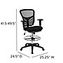 Flash Furniture Mesh Ergonomic Drafting Chair with Adjustable Foot Ring and Lumbar Support, Black (HL-0001-1CBLACK-GG)~#|#~sp124517990_sc7