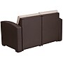 Flash Furniture Seneca Faux Rattan Loveseat with All-Weather Cushions, Chocolate Brown/Beige (DADSF12)~#|#~sp124518059_sc7