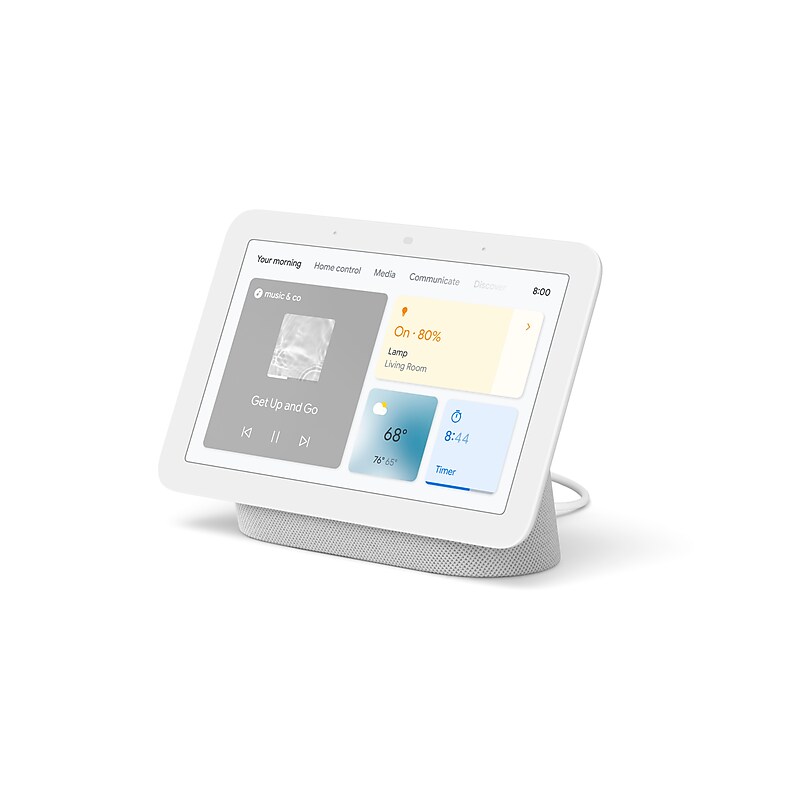 Google Nest Hub 2nd Generation 7" Smart Display, White (GA01331-US) image 1