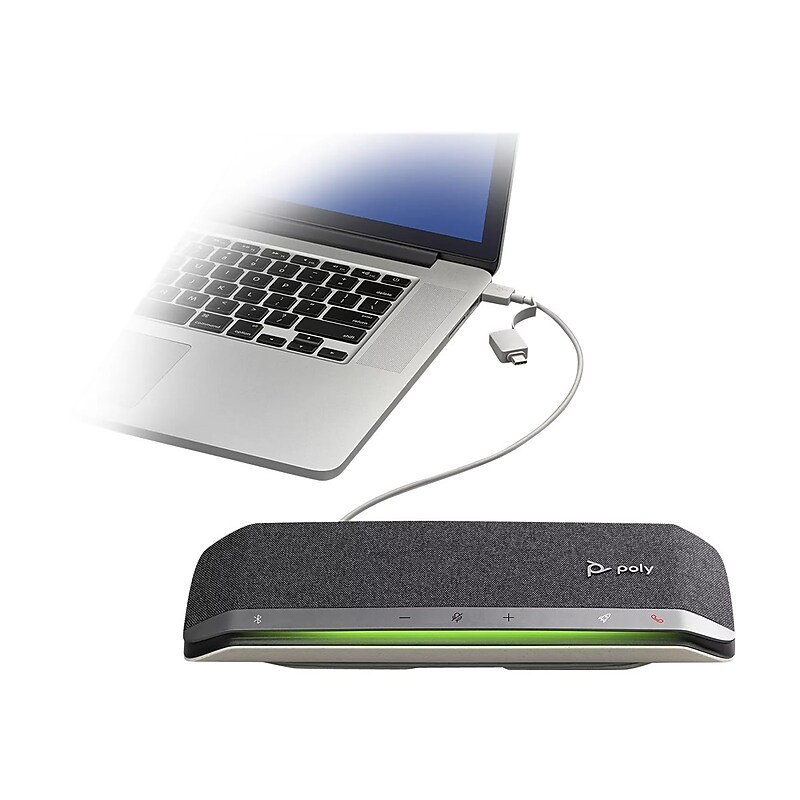 Poly Sync 40 Bluetooth Speakerphone, MS Certified, Black/Silver (77P35AA) image 1